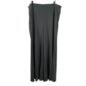 The Pyramid Collection Womens Wide Leg Flare Pants sz 1X Gray Made in USA Comfy